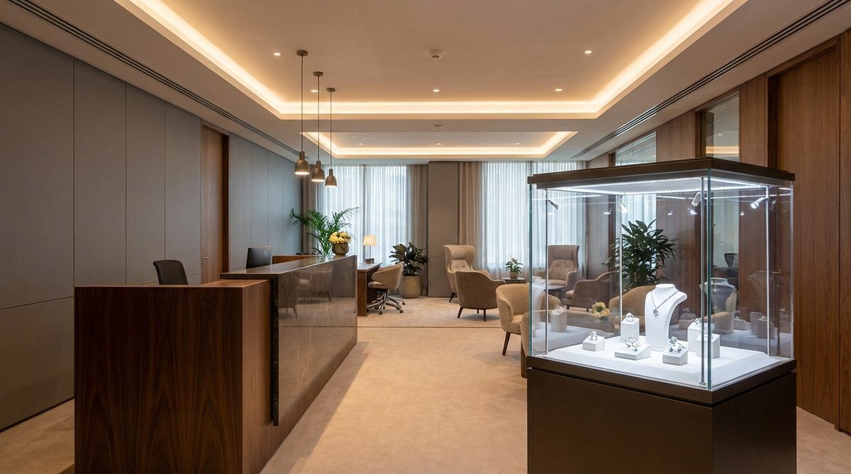 Contact form visual with diamond industry imagery