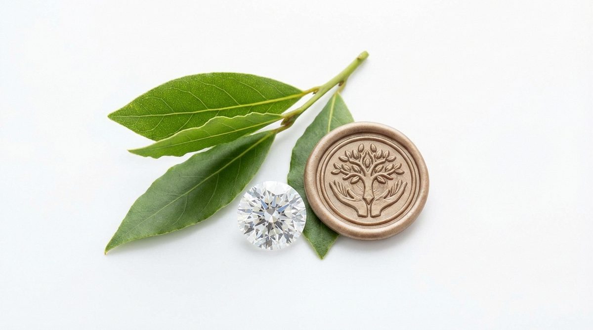 Clean diamond supply chain visualization representing ethical Canadian diamond sourcing